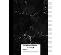 Blank Sheet Music Notebook: Music Notebook 12 Staves, Music Manuscript Paper, A4 8.5 X 11, 100 Pages, Black Marble Journal, Music Composition Books (Marble Series)