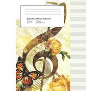 Blank Sheet Music Notebook: Vintage Styled Manuscript Paper Staves