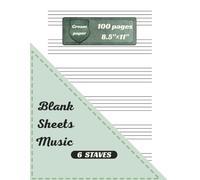 Blank Sheets Music 100 pages 8.5×11 inch Music Staff paper Sheets, blank music sheets, Music manuscript paper: Perfect for Composers for kids, ... - 100 Pages of Premium Blank Staff Paper