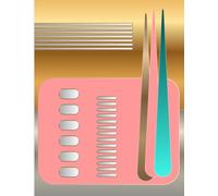 Blank Sketchbook for Artists - Large Format 8.5 x 11 Sketch Notebook with Bold Geometric Cover in Pink Gold and Teal: 120 Blank Pages | Mid-Century ... | Perfect for Pencils, Pens and Light Markers