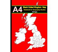 Blank United Kingdom Map Notebook for Geography Studies | Ideal for Students to Explore the UK and Note-taking: 100 pages | A4 (21 x 29.7 cm) | Travel Planning, and Creative Projects