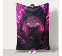 Blanket Anime Girl Soft and Comfortable Wool Fleece Throw Blankets for Sofa Office Car Camping Yoga Travel Home Decoration Cozy Plush Beach Gift