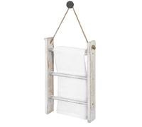 Blanket Rack - 3-Tier Towel Racks | Rétro Inspired Sl esign Hand TowelLadder with Rope Decorative Wooden Bathroom Towel Rack Ladder and Hook For Farmhouse Room Decor