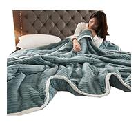 Blanket Thick Three-Layer Blanket Quilt Lamb Flannel Double-Sided Stitching Fleece Sheets to Keep Warm in Winter for A Nap Cover Blanket (Color : A Size : 200 * 230cm) (A 180 * 2cm)