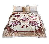 Blanket Thickened Raschel Blanket Double Embossed Blanket Wedding Blanket Winter Double Warm Bed Sheet Blanket (Color : A Size : 200 * 230cm) (B 200 * 230cm)