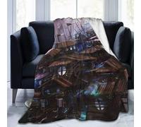 Blanketfantasy Fiction Futuriste Vieux Château En Bois Architecture Graphique
