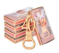 Blanketswarm Lot de 24 décapsuleurs à thème or rose pour 40e anniversaire, décapsuleur numérique pour 40e anniversaire de mariage, cadeaux de fête, cadeaux de fête d'anniversaire, fournitures de