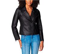[BLANKNYC] NYC Veste de moto pour femme, bleu onyx, S