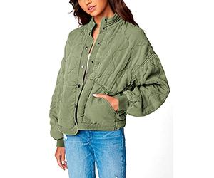 [BLANKNYC] Veste matelassée pour femme, Sauge brûlée, M