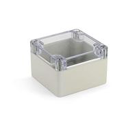 Blanko Boîtier modulaire universel en plastique ABS avec couvercle transparent, boîtier multi-usages avec points de montage pour circuits imprimés e protection IP 65, L x l x H 83 x 81 x 56
