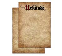 Blanko Lot de 20 feuilles de papier cartonné format A4 A4 avec motif pergament et impression laser 190 g/m²