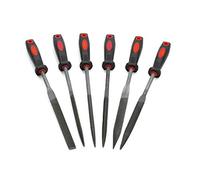 Blanko Lot de 6 limes à aiguilles, différentes formes avec poignées en plastique, pour atelier et bricolage