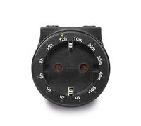 Blanko Minuterie CT4, Prise avec indicateur LED intégré, minuteur numérique à économie d'énergie, Noir, Compatible uniquement avec les prises ALLEMANDES 220V