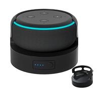 Blanou Base de batterie portable Echo Dot 3, base de batterie portable Dot 3e génération et Mini 2, 10 400 mAh, 16 heures d'autonomie, noir (haut-parleur à point non inclus)