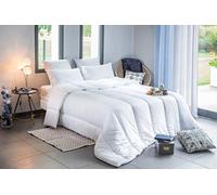 Blanrêve - Couette confort - Tempérée - Pour lit de 1 personne - Fibres Synthétiques Douces - Entretien Facile - 140x200 cm - Blanc