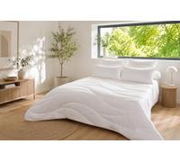 Blanrêve - Couette Coton Bio - Chaude - Coton Issu de l'agriculture Biologique - pour lit de 2 Personnes - 260x240 cm - Blanc - Fabriqué en France
