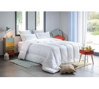 BLANRÊVE - Couette Sérénité - Traitée Anti Acarien - Tempérée 300g/m² - pour lit 1 Personne - Lavable en Machine - 140x200 cm - Blanc - Fabriqué en France