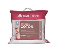 BLANREVE Lot de 2 Oreillers en coton - 60 x 60 cm - Blanc blanc