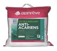 BLANREVE Lot de 2 Oreillers Triple Protection - 60 x 60 cm - Blanc