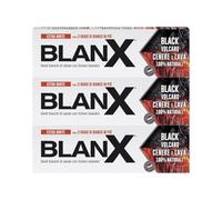 BlanX Dentifrice Black Volcano 75 ml x 3, dentifrice au lichen islandais et cendres volcaniques, végétalien et antibactérien