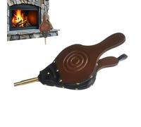BlaseBalg Ventilateur de cheminée à main avec axe de cheminée, torche à feu traditionnelle, souffleur de gril, ventilateur de cuisine manuel pour fours à bois | Souffleur à main pour et
