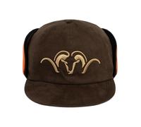 Blaser Casquette de chasse isolée en daim Blaze Orange - Isolée et coupe-vent - Marron - Daim et doublure thermique, marron foncé, S-M