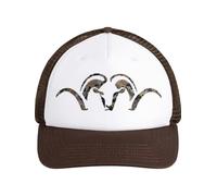 Blaser Casquette en mousse Argali - Casquette trucker avec insert en maille et imprimé Argali - Marron foncé - Panneau avant en mousse et fermeture snapback
