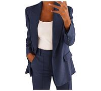 Blaser Femme Chic Et Elegant Veste Croisée Double Boutonnage Texture Élégante Blazer Sortie Habillée Coupe Slim Moderne Toutes Saisons Épaules Structurées Propre Complète Tenue Professionnelle Automne