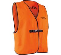 Blaser Gilet pilote - Pure Blaze Orange - Gilet de sécurité taille unique pour chasse à la pression et à la serre, avec fermeture à clip et logo Argali - Excellente visibilité