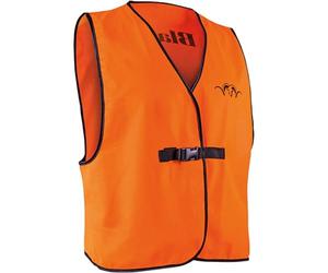 Blaser Gilet pilote - Pure Blaze Orange - Gilet de sécurité taille unique pour chasse à la pression et à la serre, avec fermeture à clip et logo Argali - Excellente visibilité
