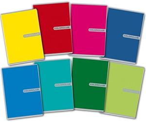 Blasetti 4247 COLORCLUB Cahiers Blasetti, A5, rigo Q, Tableaux, 80 g FF 20+1, Lot de 10