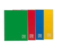 Blasetti Cahier à Spirale One Color sans Trous Format A4 Quadrillé 5,0 mm Couleurs Assorties