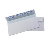 Blasetti Enveloppe d'expédition format 11 x 23 cm - Enveloppe de confidentialité avec découpes anti-effraction pour lettres, lot de 500 pièces, couleur blanche, rabat autocollant avec bande