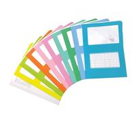 Blasetti Lot de 20 dossiers porte-documents avec fenêtre - Sintex Chrome MIX COLOR classeur de documents pour bureau, format A4, papier usomain 120 g, ouvert sur deux côtés