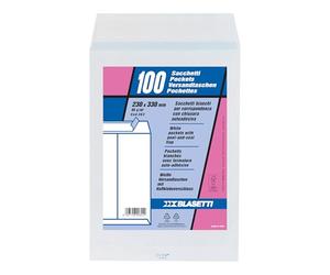 Blasetti Mailpack Papier Blanc enveloppe - Enveloppes (Papier, Blanc, 80 g/m², 230 mm, 33 cm)
