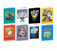 Blasetti - Maxi cahiers A4 FF20 +1, 80 g avec différents graphiques [ Lot de 10 cahiers ] (1R Teen boy)
