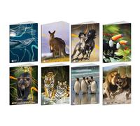 Blasetti - Maxi cahiers A4 FF20 +1, 80 g avec différents graphiques [ Lot de 10 cahiers ] (Q. 5 mm Animal World)