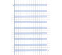 Blasetti Maxi notebook A4 One Color didactic for dysgraphia line blue squares 10 mm (1 cm) with double spacing (10+)