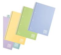 Blasetti Maxicarnet spiralé avec trous One Color Pastel - A4 - carré 5 mm - 80 feuilles - 80 g - Couverture PPL