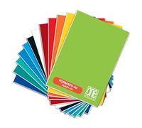 Blasetti Cahier de composition One Color – Paquet de 10 A5 20 f. 80 g/m² FSC, couvertures assorties