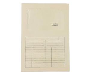 Blasetti Porte-documents avec fenêtre - SINTEX IVOIRE classeur de documents pour bureau, format A4, lot de 50 pièces, papier coloré 120 g, ouvert sur deux côtés