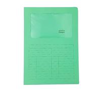 Blasetti Porte-documents avec fenêtre - SINTEX VERT CLAIR classeur de documents pour bureau, format A4, lot de 50 pièces, papier coloré 120 g, ouvert sur deux côtés