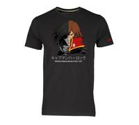 Blasfemus T-Shirt Capitaine Harlock - Anime Manga Dessins Animés Années 80, Noir , Small