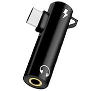 BLASHRD Adaptateur Audio Type-C Crochet Appel Musique Charge 2-en-1 3.5Mm Trou Rond ÉCouteur Convertisseur