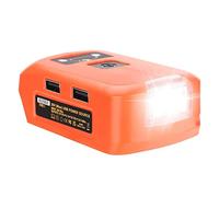 BLASHRD Adaptateur de Batterie pour Chargeur USB de Batterie au Lithium 20 V, Lampe de Travail LED avec Double Chargeur USB et Port 12 V