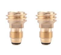 BLASHRD Adaptateur de Gaz Propane 2 Pièces Convertit la Valve de Service de Réservoir POL LP en Adaptateur D'Adaptateur en Laiton QCC1/Type1