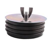 BLASHRD Bouchon de Test Mécanique Bouchon de Test Mécanique Outils de Plomberie 4 Pouces, Bouchon de Nettoyage D'Égout Robuste avec Vis Galvanisée et Écrou à Oreilles Adapté à la Plupart des Éviers de