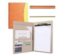 BLASHRD Combinaison de Dossiers de Presse-Papiers, Presse-Papiers de Rangement avec Couvercle Adapté Aux RéUnions de Bureau D'éCole de Commerce, Bloc-Notes en Contreplaqué E
