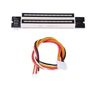 BLASHRD Double 12 Indicateur de Niveau de Musique LED VU MèTre Amplificateur Lampes Panneau RéGlable de Vitesse de la LumièRe pour MP3 DC 7-12 V ()