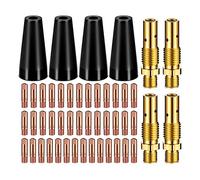 BLASHRD Kit de 48 Embouts de Buse Sans Gaz à Noyau de Flux KP1939-1 Embouts de Contact pour Soudeuse à Flux Diffuseurs de Gaz de Buse Sans Gaz (0,030 Pouce (0,8 Mm))